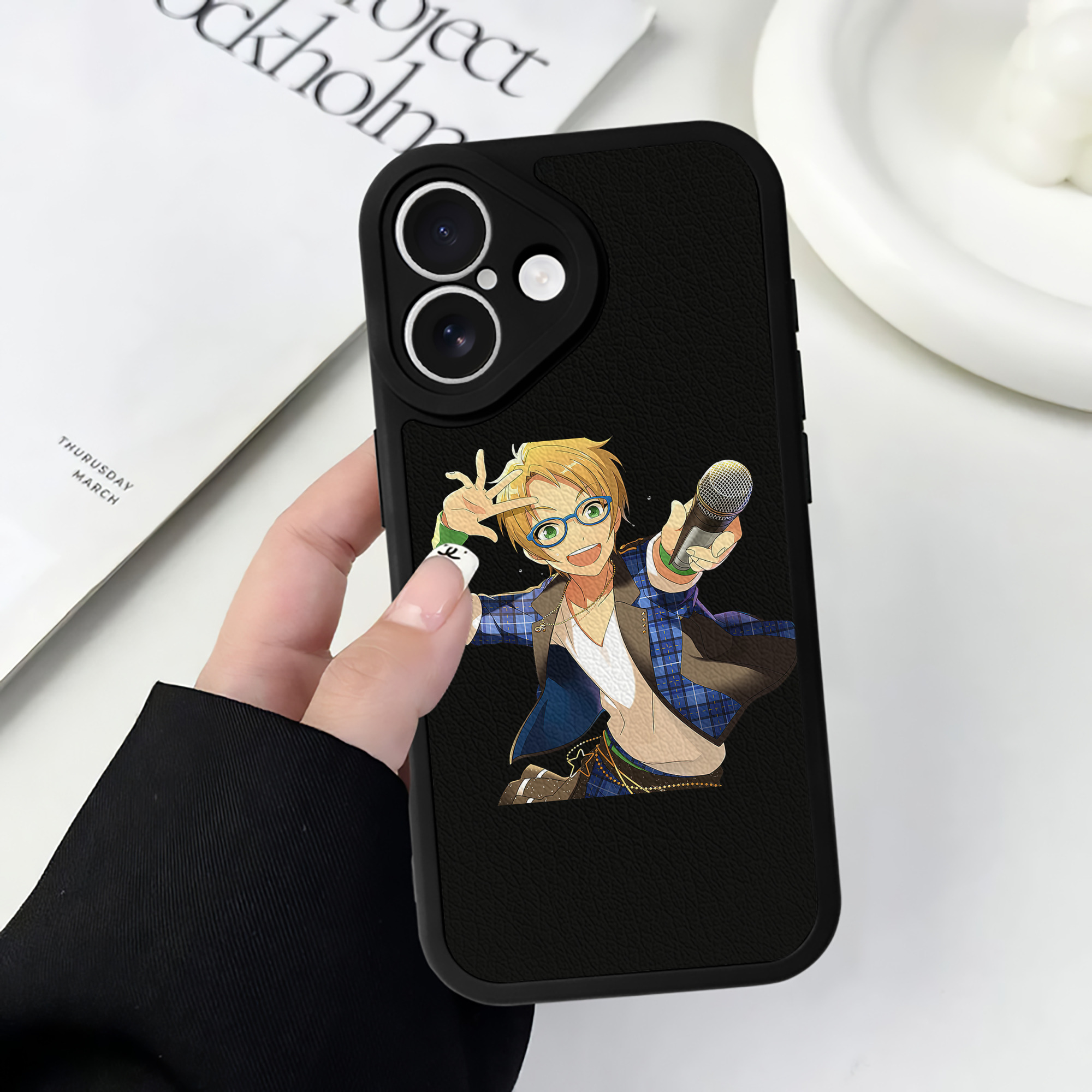 （画像用） あんさんぶるスターズ! Ensemble Stars 【iPhone 16シリーズ対応】シリコンスマホケース（レザー調） 材質：シリコン